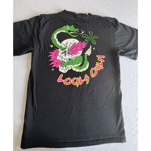 A.Lab Locals Only Snake Skull Graphic T-Shirt Men’s M Black Neon